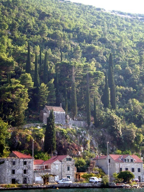 The scenic view from our anchorage up the Dubrovnik River © SW